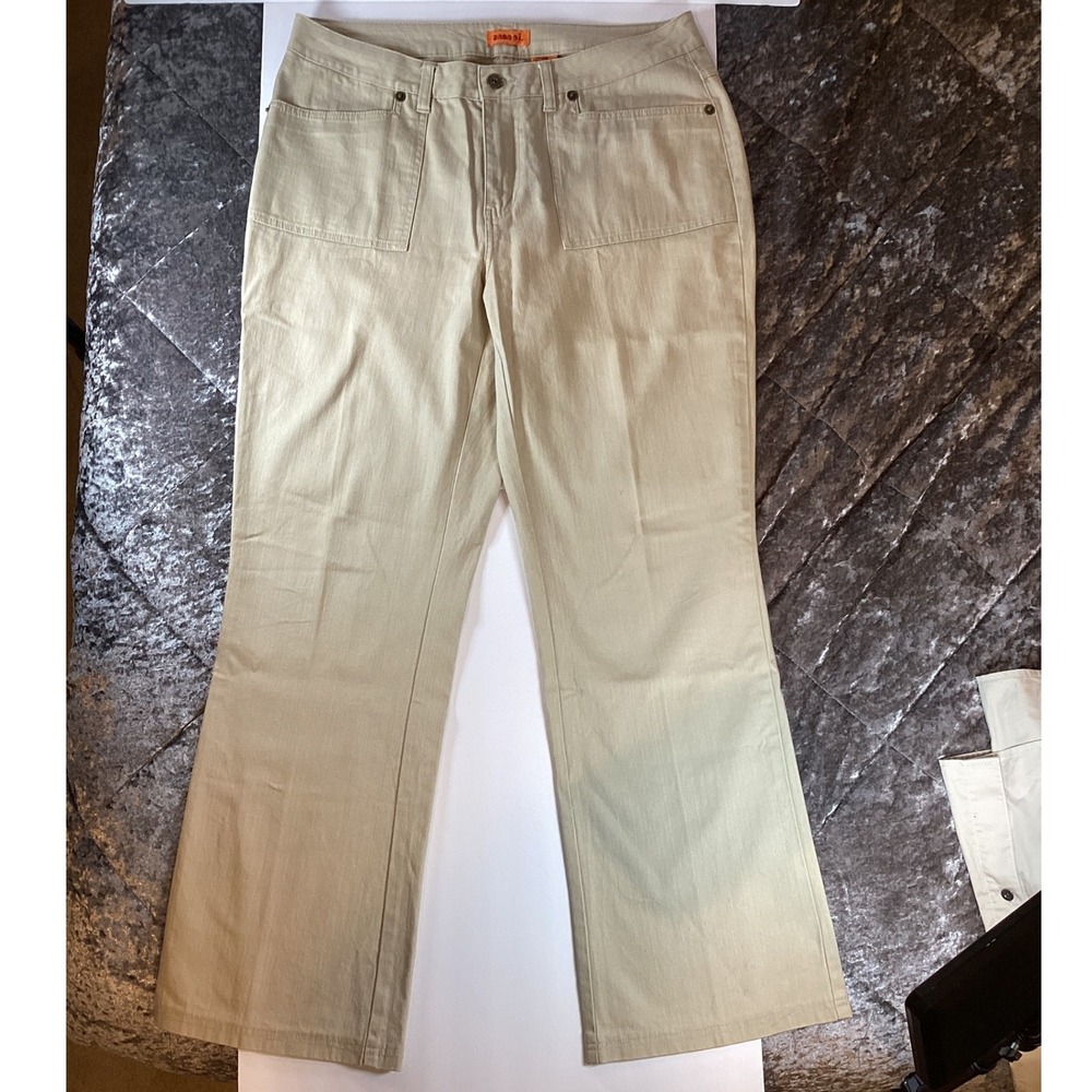Zana-Di Y2K Utility Flare Leg Pants Women's Size 16 Khaki